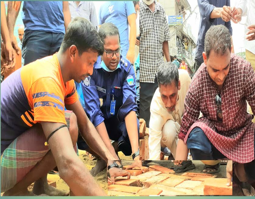 রাঙ্গুনিয়ায় সড়কের পাশে ইট বালি ও দড়ি মাধ্যমে যাএী উঠানামা স্থান নিধারণ