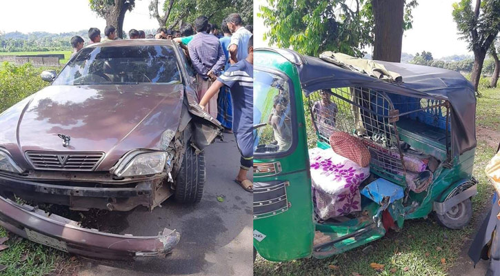 ড্রাইভিং কারের ধাক্কায় প্রাণ গেল সিএনজি অটোরিকশা যাত্রীর