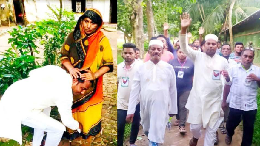 মায়ের দোয়া নিয়ে নির্বাচনী প্রচারণায় মাঠে নামলেন আধুনগরে ২নং ওয়ার্ড মেম্বার প্রার্থী মোঃ সোহেল