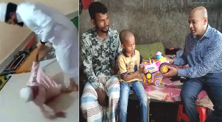 মাদ্রাসা শিক্ষকের নির্যাতন, ইয়াসিনকে দেখতে এলো ইউএনও