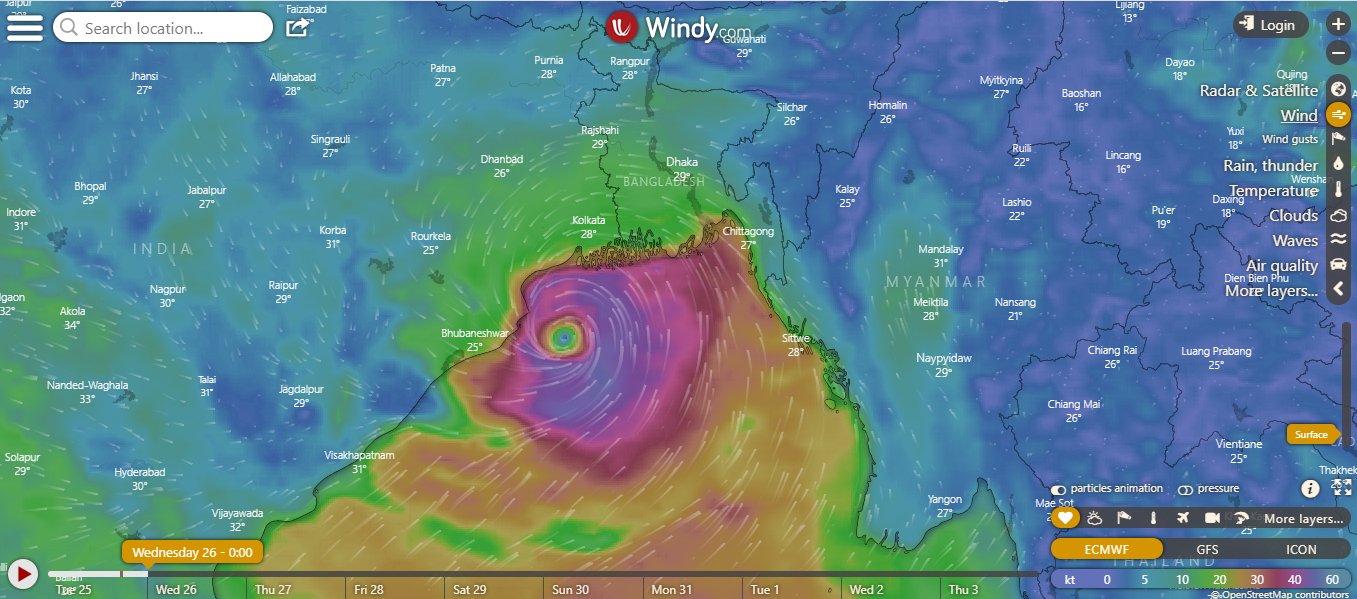 উপকূল অতিক্রম করছে ইয়াস, আঘাত হানছে না বাংলাদেশে