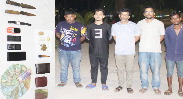 লাল গ্রুপের ৫ ছিনতাইকারী আটক