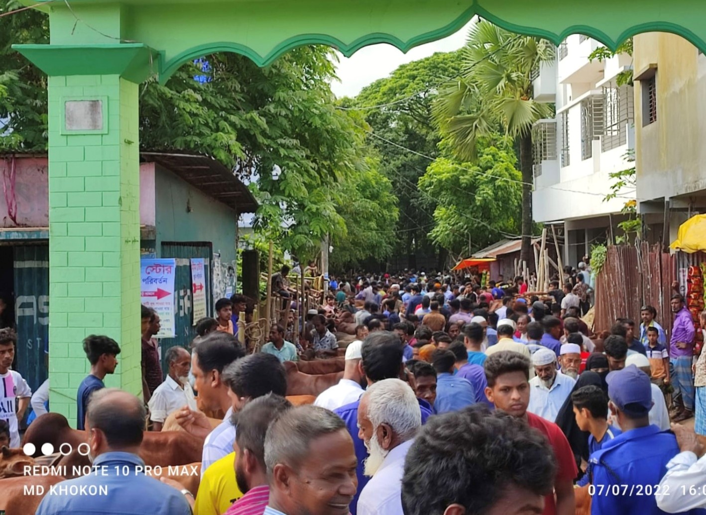 জমে উঠেছে দক্ষিণ রাউজানের ঐতিহ্যবাহী কোরবানীর পশুর হাট 