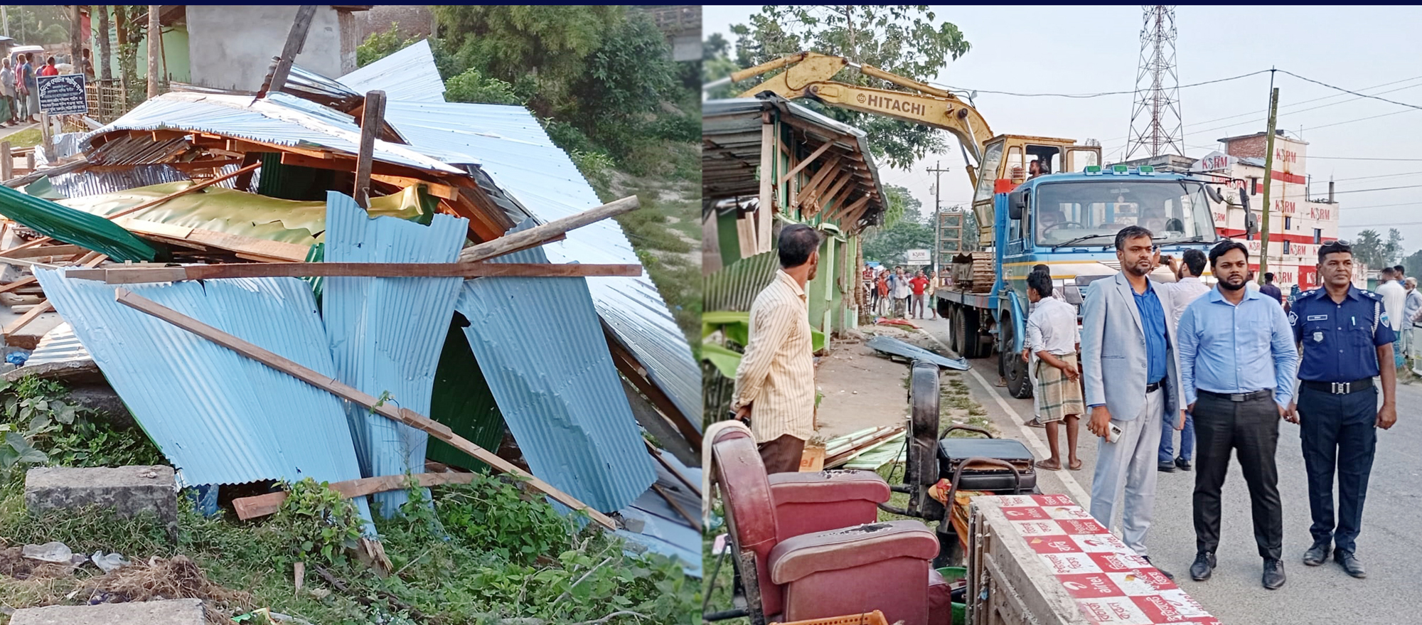 ফটিকছড়ির ভূজপুরে ১০ দোকান উচ্ছেদ