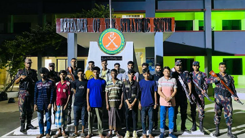 টেকনাফে বিজিবির সাড়াশি অভিযান: মানবপাচারকারীর আস্তানা থেকে ১৪ বাংলাদেশি উদ্ধার