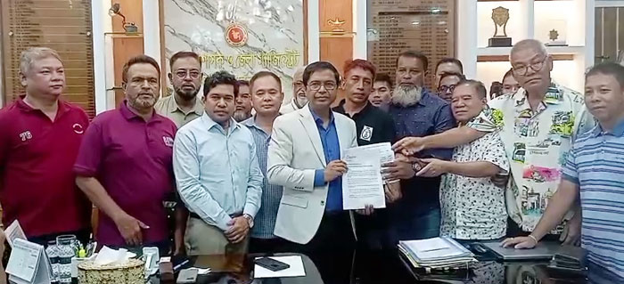 রাঙামাটি জেলা ক্রীড়া সংস্থার এডহক কমিটি বাতিলের দাবিতে স্মারকলিপি