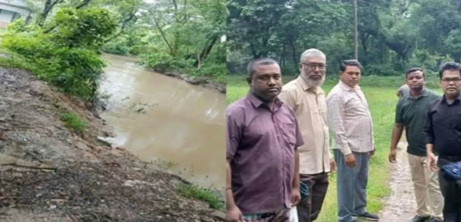 বোয়ালখালী হারগাজী খালের ভাঙনে বিলীন হচ্ছে সড়ক