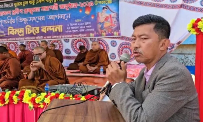 আকাশ প্রদীপ প্রজ্জ্বলনের সমাপনী উপলক্ষে রাঙ্গামাটিতে ধর্মীয় সভা