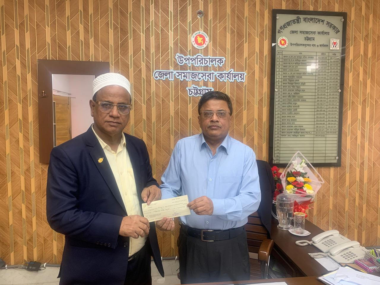 সমাজকল্যাণ মন্ত্রণালয় থেকে ক্যান্সার, কিডনিসহ ৬টি রোগে আক্রান্ত রোগীদের সহায়তার লক্ষ্যে চট্টগ্রাম মা ও শিশু হাসপাতালে অনুদান প্রদান