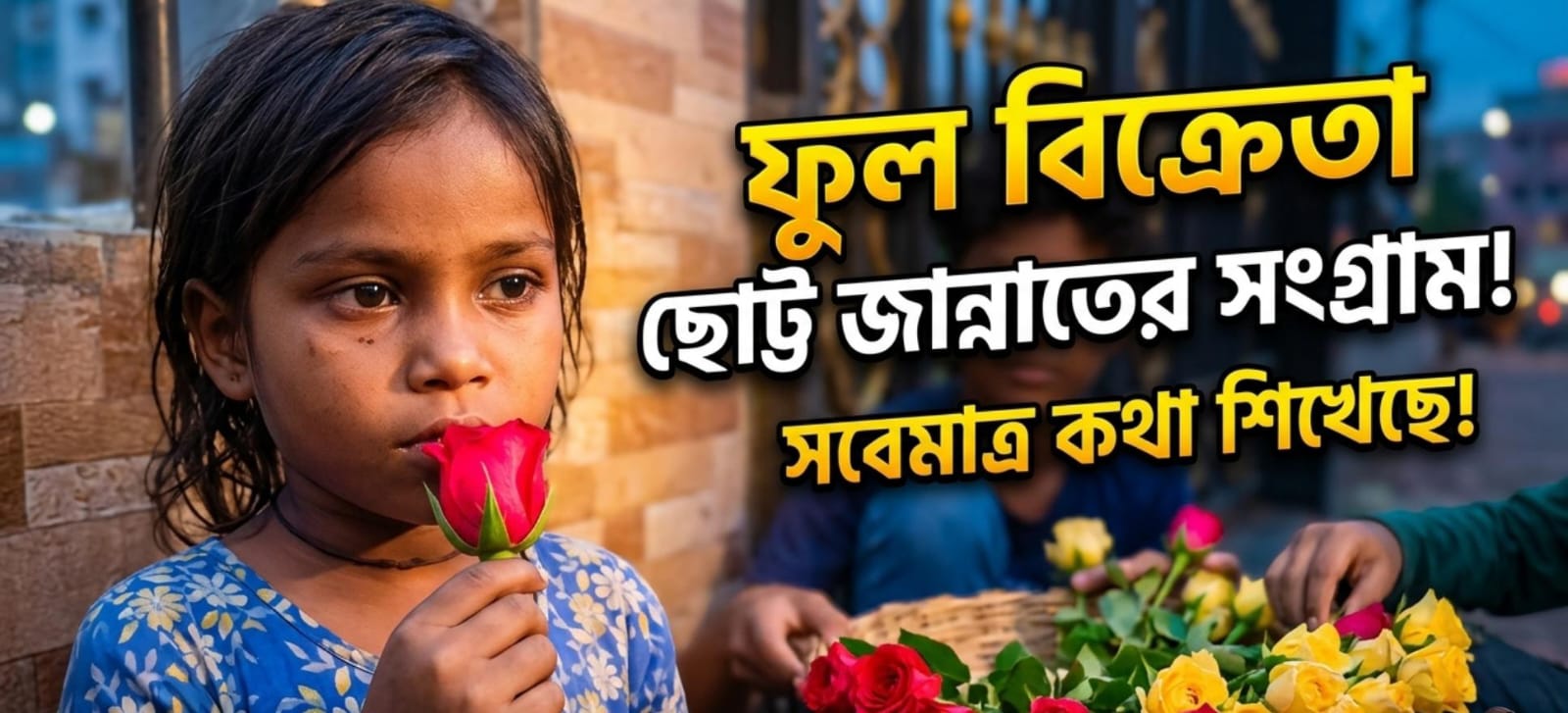 ফুল বিক্রেতা ছোট্ট জান্নাতের সংগ্রাম, সবেমাত্র কথা শিখেছে!  