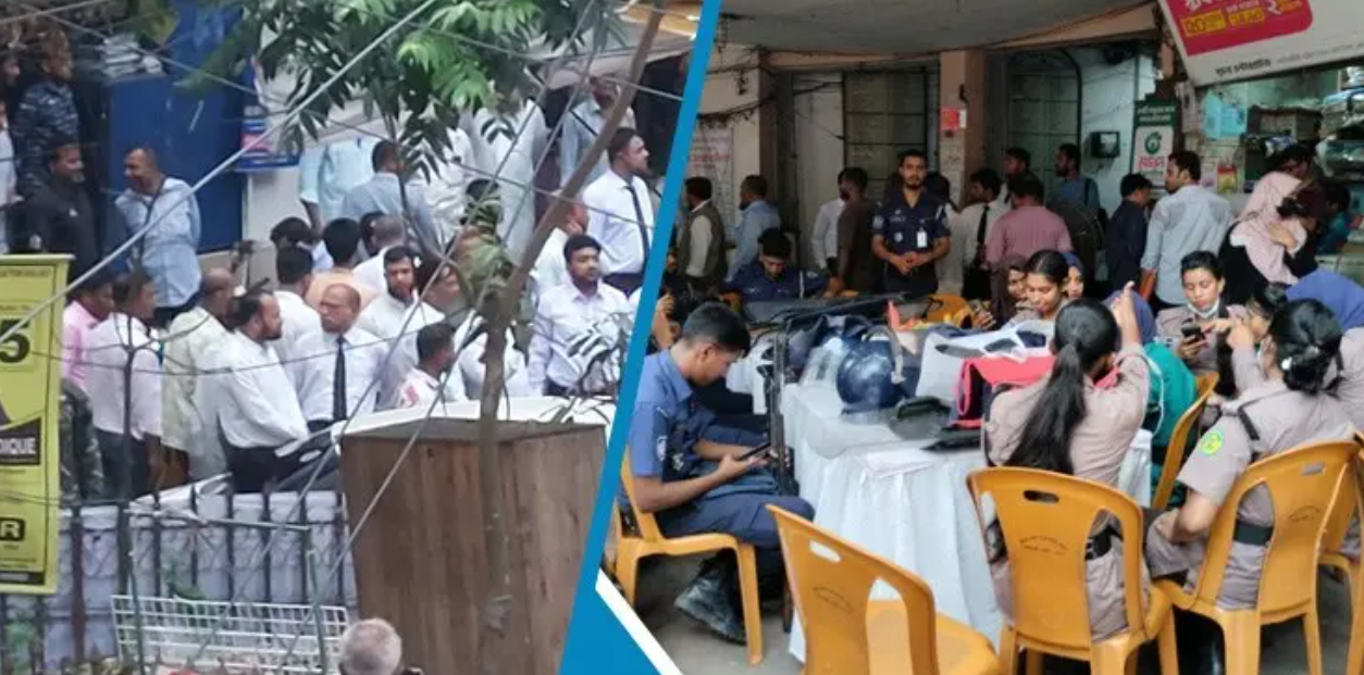 চট্টগ্রাম আইনজীবী সমিতির নির্বাচন বাতিলের দাবিতে বিক্ষোভ