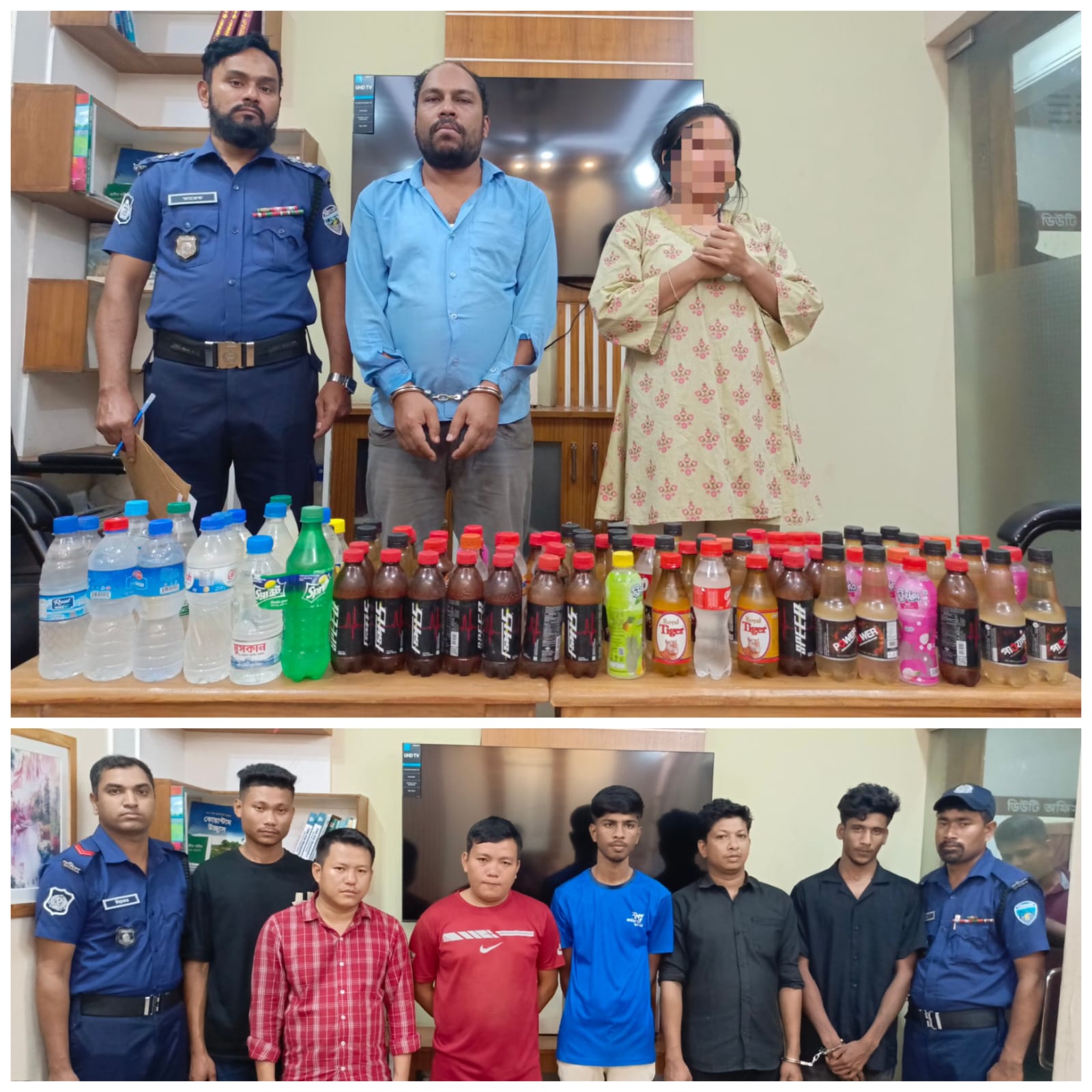 রাঙামাটিতে বিশেষ অভিযানে চোলাইমদ, ইয়াবাসহ গ্রেফতার ৮