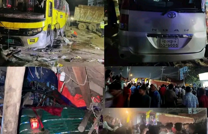 সীতাকুণ্ডে বাস-মাইক্রোবাস-ট্রাক-সিএনজির চতুর্মুখী সংঘর্ষে নিহত এক নারী, আহত ১৫