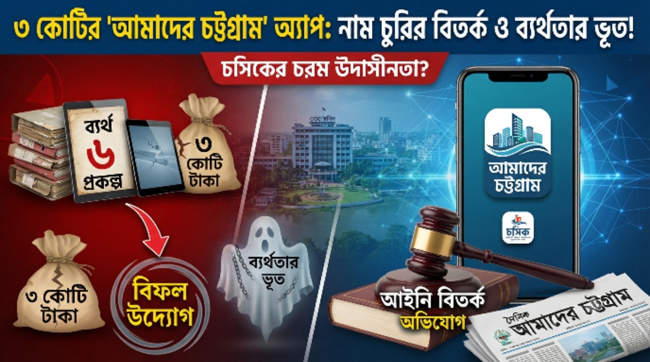 দৈনিক ‘আমাদের চট্টগ্রাম’-এর নামেই চসিকের ৩ কোটি টাকার নতুন অ্যাপ 