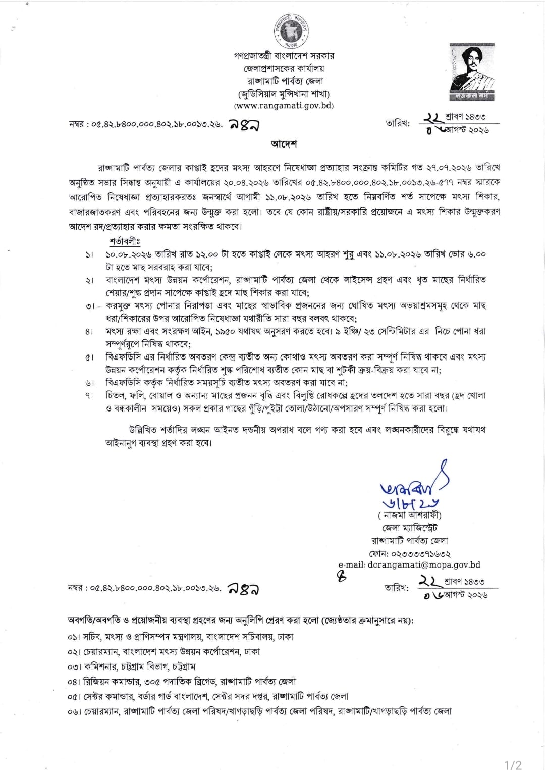 কাপ্তাই হ্রদে মাছ শিকার মধ্যরাত থেকে উন্মুক্ত: প্রশাসনের কঠোর ১০ শর্ত 