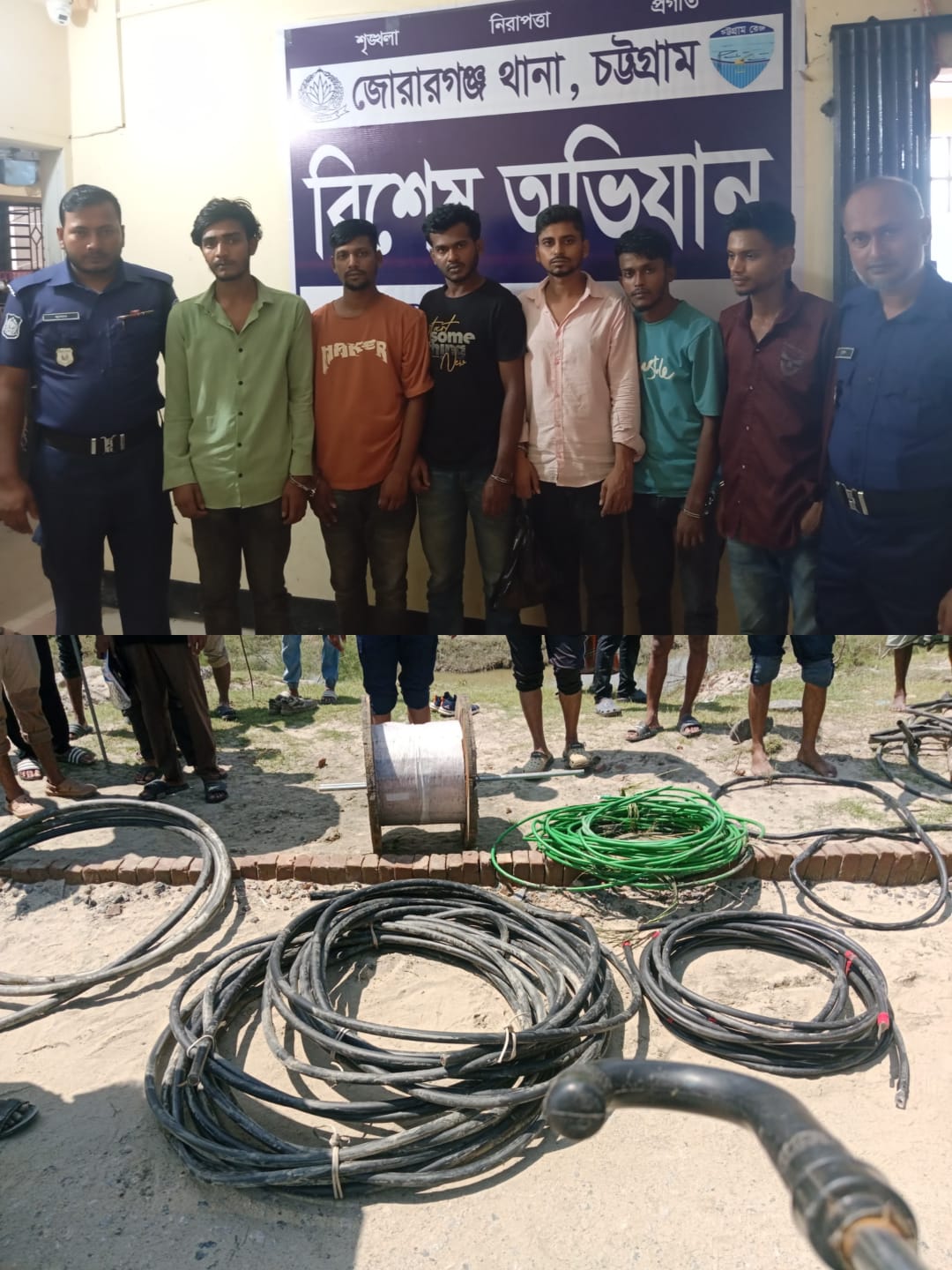 জোরারগঞ্জ থানা পুলিশের অভিযানে ৭ ডাকাত গ্রেফতার, লুটের মালামাল উদ্ধার